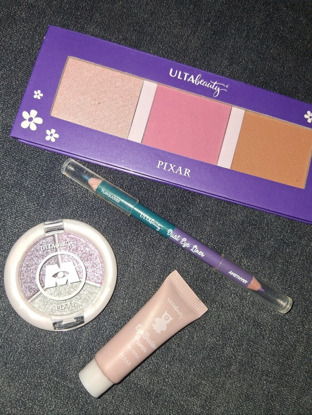 ULTA Beauty Pixar Blush Trio & Lipgloss With Eyeshadow Primer 5 Pc
